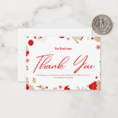 レッドサンキューホリディバルク名刺 ノートカード (正面/裏面インサイチュ)