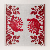 レッドサンクスギビングターキーフローラジグソーパズル ジグソーパズル (横)