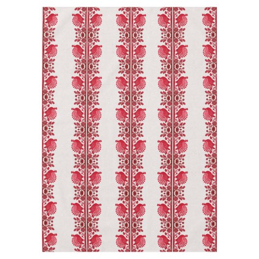 レッドサンクスギビングターキーフローラテーブルクロス テーブルクロス (正面)