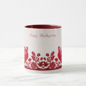 レッドサンクスギビングトルコフローラマグ マグカップ (中央)