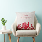 レッドサンクスギビングトルコフローラ装飾用クッション クッション (椅子)