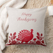 レッドサンクスギビングトルコフローラ装飾用クッション クッション (ブランケット)