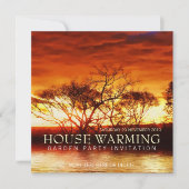 レッドサンセットハウスガーデンパーティの招待状 招待状 (正面)