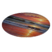 レッドサンセット海シー絵を描スケープアートワーク カッティングボード (角)