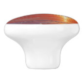 レッドサンセット海シー絵を描スケープアートワーク セラミックノブ (側面)