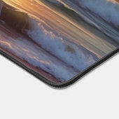 レッドサンセット海シー絵を描スケープアートワーク デスクマット (コーナー)