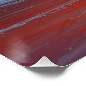 レッドサンセット海シー絵を描スケープアートワーク ポスター (コーナー)