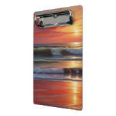 レッドサンセット海シー絵を描スケープアートワーク ミニクリップボード (アングル2)