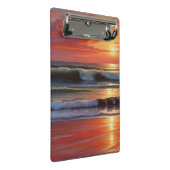レッドサンセット海シー絵を描スケープアートワーク ミニクリップボード (アングル)