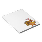 レッドサンタおもしろいハットのクリスマスアートを着たトルコ ノートパッド (アングル)