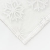 レッドサンタとスノーフレーク フリースブランケット (角)