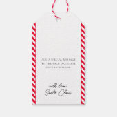 レッドサンタのソリ表現特別配達 ギフトタグ (裏面)