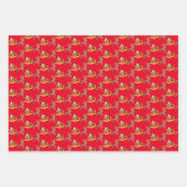 レッドサンタクロースのクリスマス ラッピングペーパーシート (正面2)