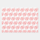 レッドサンタクロースのクリスマス ラッピングペーパーシート (正面)