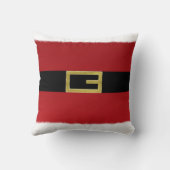 レッドサンタクロースのベルト&ホワイトファークリスマス クッション (裏面)