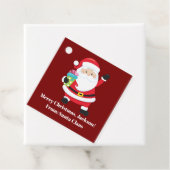 レッドサンタクロースカスタムキッズクリスマスパーティー フェイバータグ (インサイチュ)