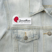 レッドサンタクロースハットシークレットサンタクリスマスホリデー 名札 (インサイチュ)