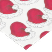 レッドサンタクロースハットメリークリスマスクリスマスホリデー テーブルクロス (アングル)