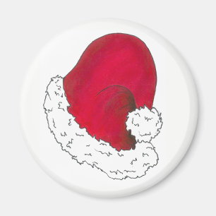 レッドサンタクロースハットメリークリスマスクリスマスホリデー マグネット