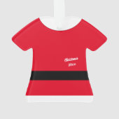 レッドサンタクロースパーソナライズされたコートクリスマス オーナメント (裏面)