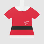 レッドサンタクロースパーソナライズされたコートクリスマス オーナメント (裏面)