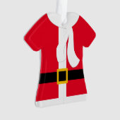 レッドサンタクロースパーソナライズされたコートクリスマス オーナメント (正面)