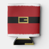 レッドサンタクロースベルト&ホワイトファークリスマスホリデー 缶クーラー (正面)