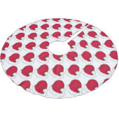 レッドサンタクロース帽子クリスマスホリデーセントニック ブラッシュドポリエステルツリースカート (アングル)