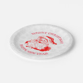 レッドサンタクロース ペーパープレート (アングル)