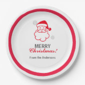 レッドサンタクロース ペーパープレート (正面)