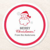 レッドサンタクロース ラウンドペーパーコースター (正面)
