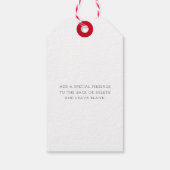 レッドサンタコートクリスマス ギフトタグ (裏面)