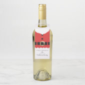 レッドサンタコートクリスマス ボトルネックタグ (ボトル)