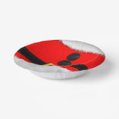 レッドサンタスーツクリスマスホリデーパーティー紙ボウル ペーパーボウル (傾斜あり)