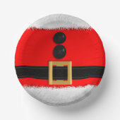 レッドサンタスーツクリスマスホリデーパーティー紙ボウル ペーパーボウル (正面)