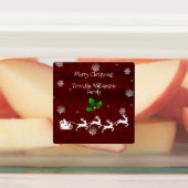 レッドサンタズスリー&トナカイベーキングラベル ラベル (貼付)