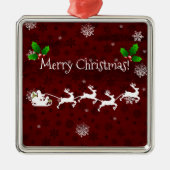 レッドサンタズスリー&トナディアセラミックオーナメント メタルオーナメント (正面)
