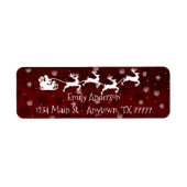 レッドサンタズスレイアンドトナカイ住所 シール (正面)