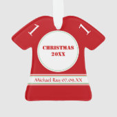 レッドサンタズヘルパー写真テンプレートキッズ オーナメント (裏面)
