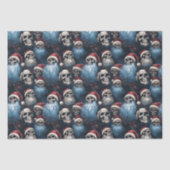 レッドサンタハッツゴシッククリスマスホリデースカル 薄葉紙 (正面)