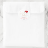 レッドサンタハットクリスマスサンタベビーベビーシャワー ラウンドシール (バッグ)