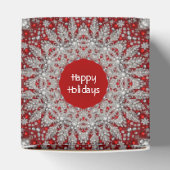 レッドサンタハットクリスマスホリデーギフトボックス フェイバーボックス (上部)