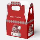 レッドサンタハットクリスマスホリデーギフトボックス フェイバーボックス (オープン)