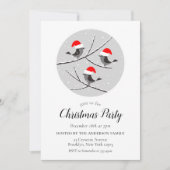 レッドサンタハットバーズクリスマスパーティの招待状 招待状 (正面)