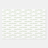 レッドサンタハットパインブランチ楽しいクリスマス ラッピングペーパーシート (正面2)