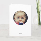 レッドサンタハットパインメリークリスマスフォト シーズンカード (裏面)