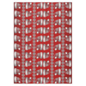 レッドサンタハットホリデーテーブルクロス テーブルクロス (正面)