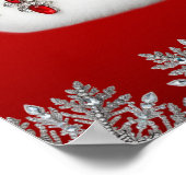 レッドサンタハットホリデーポスター ポスター (角)