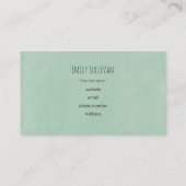 レッドサンタハットレトロヒップスターのクリスマスディアー 名刺 (裏面)