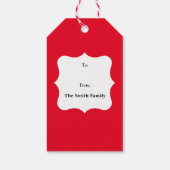 レッドサンタハット付きゴールデンレトリバー ギフトタグ (裏面)